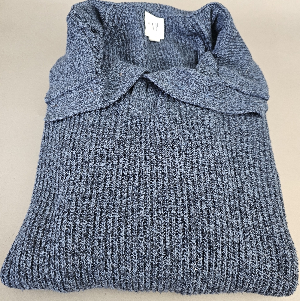 Gap Sweater Womens  Knit Ribbed 100% Cotton Mock Neck Casual Ladies Med